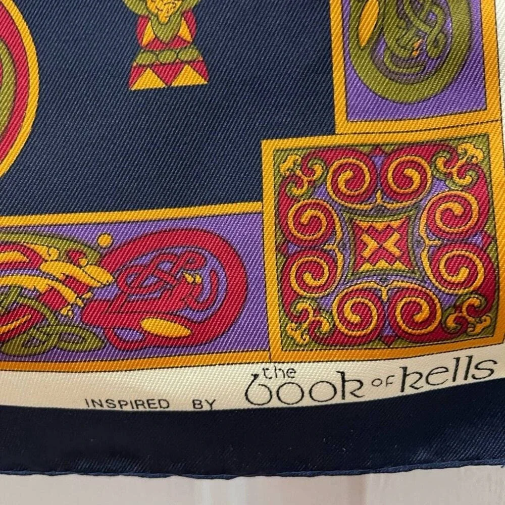 The Book of Kells Celtic Silk Scarf Womens Accessory Irish Heritage‎ Religious